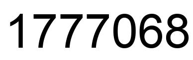 Number 1777068 black image