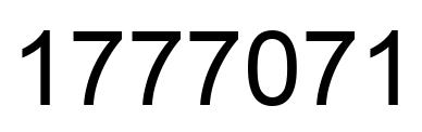 Number 1777071 black image