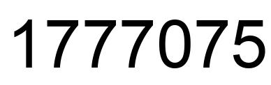Number 1777075 black image