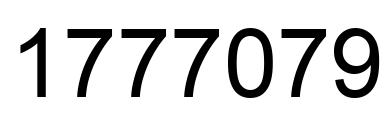 Number 1777079 black image
