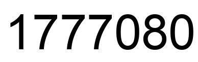 Number 1777080 black image