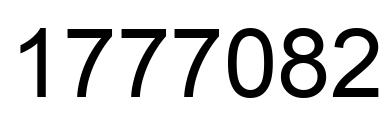 Number 1777082 black image