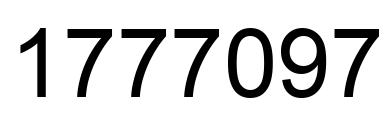 Number 1777097 black image