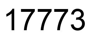 Number 17773 black image
