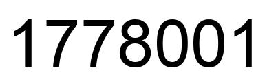 Number 1778001 black image