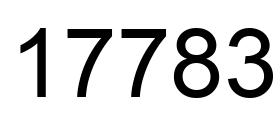 Number 17783 black image
