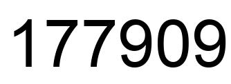 Número 177909 imagen negro
