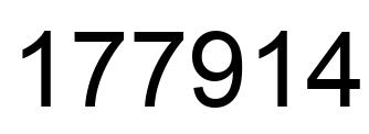 Number 177914 black image