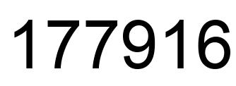 Number 177916 black image