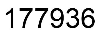 Number 177936 black image