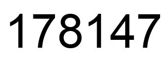 Number 178147 black image