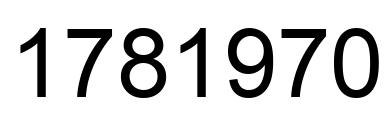 Number 1781970 black image