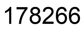 Number 178266 black image