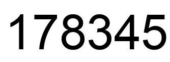 Number 178345 black image