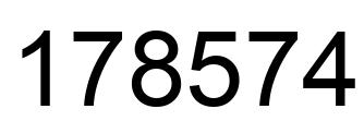 Number 178574 black image