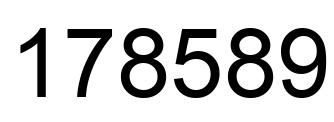 Number 178589 black image