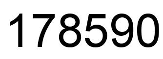 Number 178590 black image