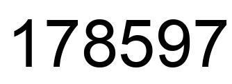 Number 178597 black image