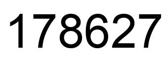 Number 178627 black image