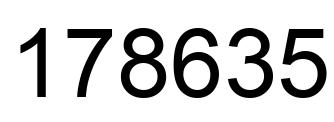 Number 178635 black image