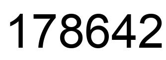 Number 178642 black image