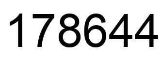 Number 178644 black image