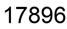 Number 17896 black image