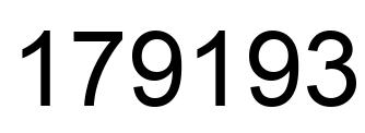 Number 179193 black image