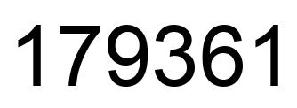 Number 179361 black image