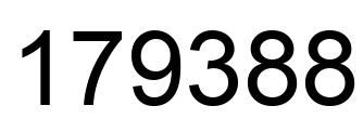 Number 179388 black image