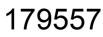 Number 179557 black image