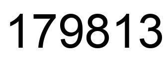 Number 179813 black image
