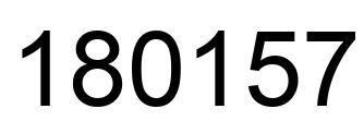 Number 180157 black image
