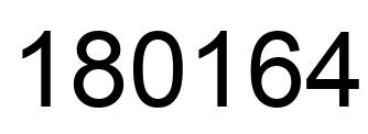 Number 180164 black image