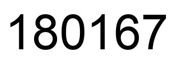 Number 180167 black image
