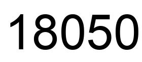 Number 18050 black image