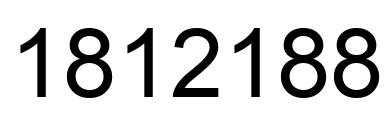 Number 1812188 black image