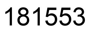 Number 181553 black image