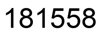 Number 181558 black image