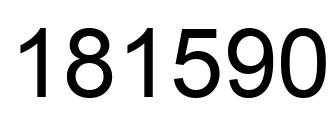 Number 181590 black image