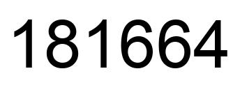Number 181664 black image