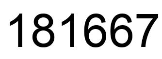 Number 181667 black image
