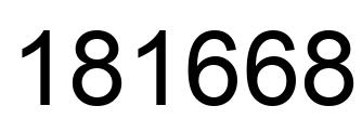 Number 181668 black image