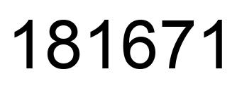 Number 181671 black image