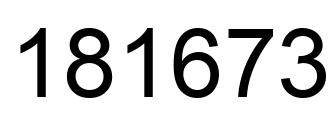Number 181673 black image
