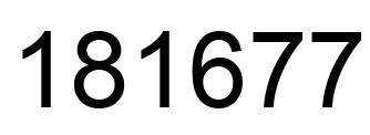 Number 181677 black image