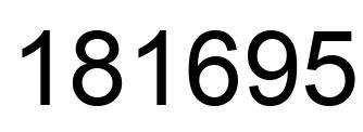 Number 181695 black image