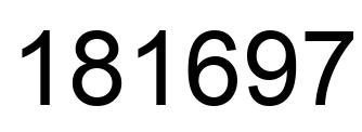 Number 181697 black image