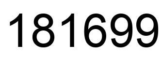 Number 181699 black image