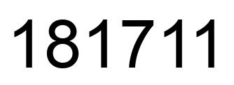 Number 181711 black image